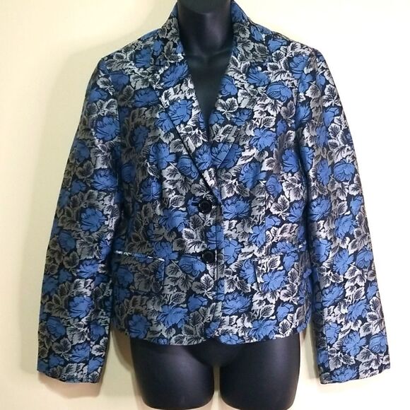 Nine West Blue, Black and Silver Blazer size 10 - Picture 3 of 7